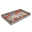 Dual Theme Doodle Art Pattern Laminated Paisley Mandala Design Wood Tray | Wild Lotus®