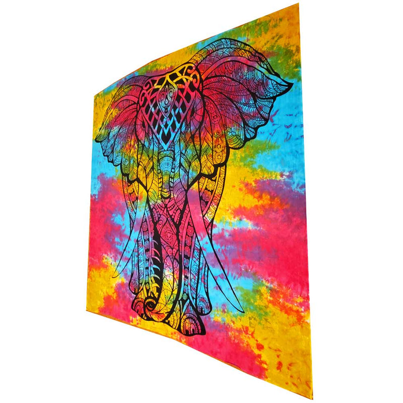 Indian Bohemian Elephant Tapestry Full Size Psychedelic Wall Hanging Decoration