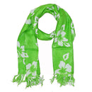 Green Floral Pattern Pareo Beach Hawaiian Sarong Scarf | Wild Lotus® | @wildlotusbrand