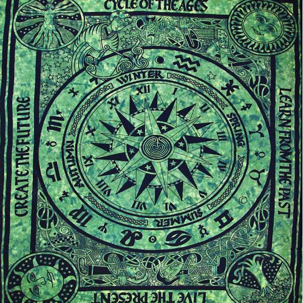 Green Cycle Of The Ages Tapestry