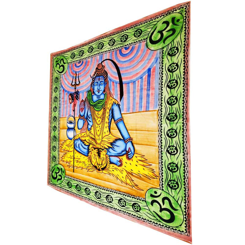 Third Eye Shiva with Trishul & Om Tapestry