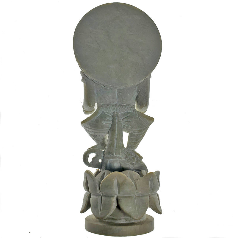 Grey Slate Stone Texture Seamless Collectible Figurine Ganesha Illustration Indian Art | Wild Lotus