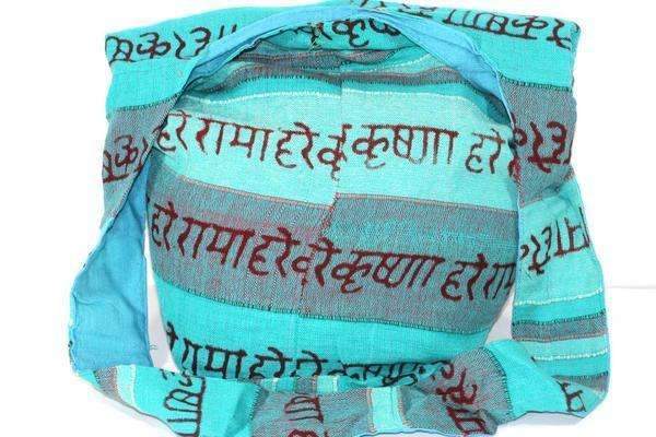Turquoise Hare Rama Hare Krishna Jhola Sling Bag