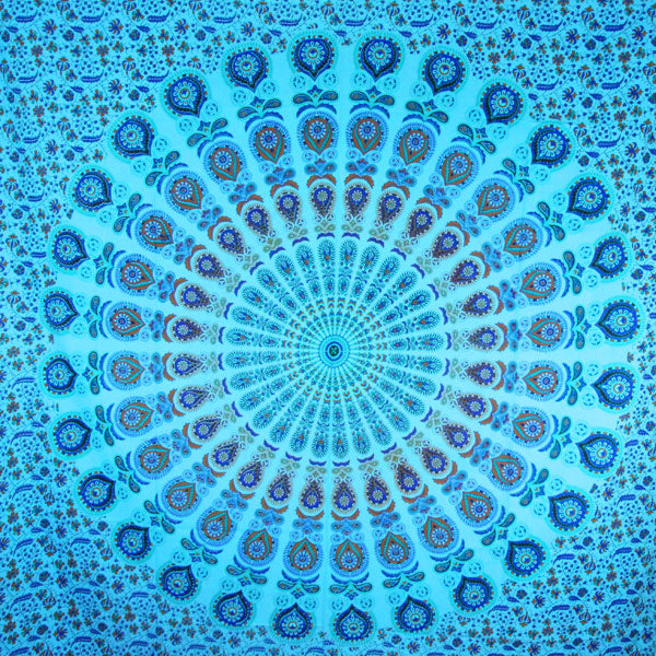 Henna Art Peacock Mandala Tapestry | Wild Lotus® | @wildlotusbrand