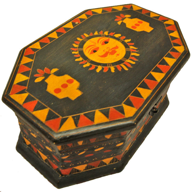 Saffron Sun Wooden Storage Box | Handicrafts | Wild Lotus