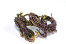 Purple Sparkling Salamander Hinged Bangle