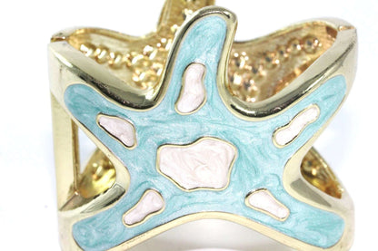 Aqua Starfish Glitz Bangle