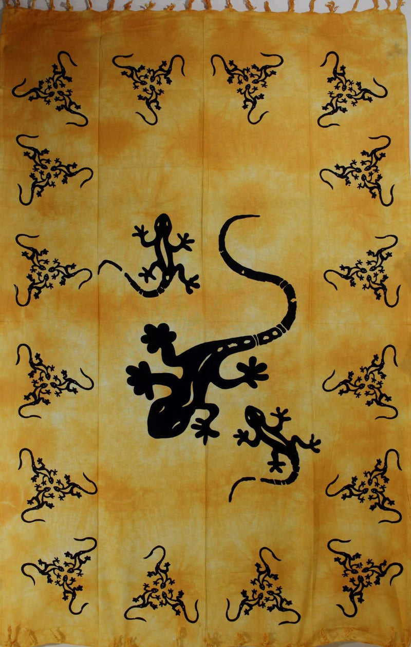 Saffron Tribal Salamander Tie Dye Tapestry