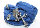 Nautical Blue Cross Pendant Scarf
