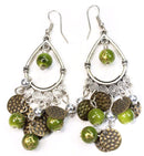 Olive Green Untamed Chandelier Earrings
