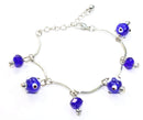 Evil Eye Beads & Blue Crystal Bracelet by Wild Lotus