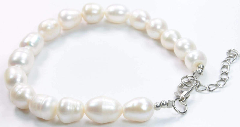 Lustrous Oblong Baroque Pearls Bracelet
