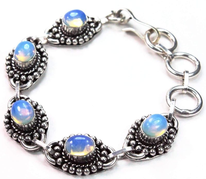 Aqua Blue Glass Bracelet