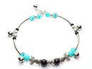 Somethings a Little Fishy Charm Black & Turquoise Bracelet