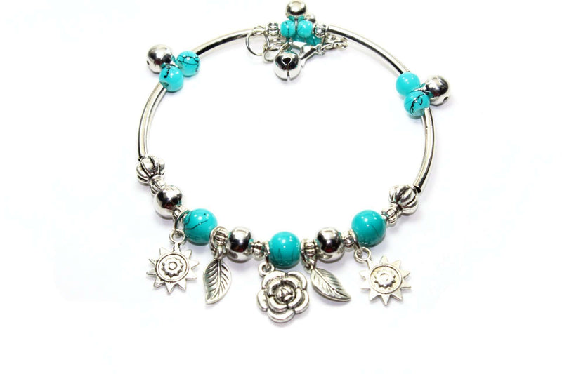 Turquoise Spring Love Charm Bracelet