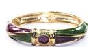Purple & Green Wild One Hinged Bangle