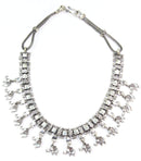 Silver Tone Elephant Charms Tribal Choker Necklace