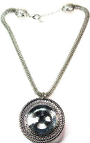 Diamond White Queens Medallion Necklace