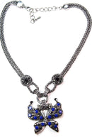 Blue Dazzling Butterfly Necklace