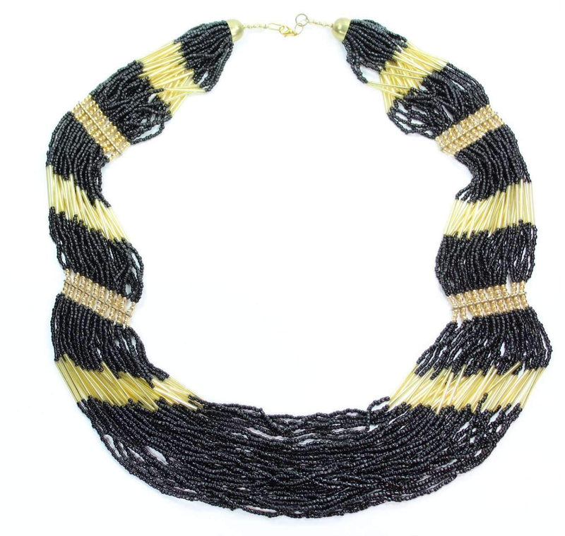 Black Mamba Layered Beads Necklace