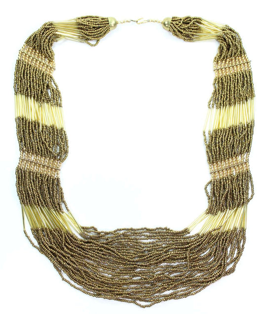 Brown & Gold Tone Sahara Soul Layered Necklace