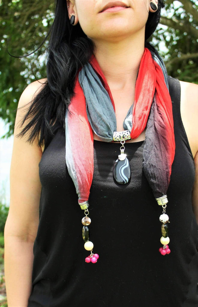 Fall Blends Pendant Scarf by Wild Lotus