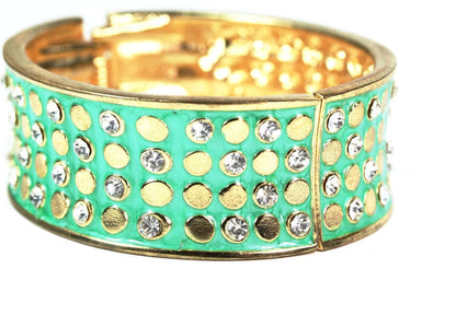Green Polka Dot Bling Bangle