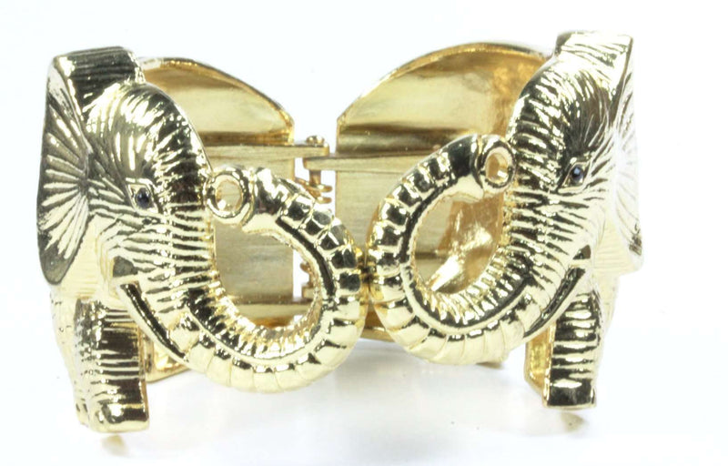 Unified Elephants Brass Bangle | Wild Lotus