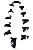 Black & White Graduated Round Disc Statement Necklace