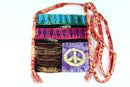 Stone Wash Peace Crossbody Patchwork Passport Bag