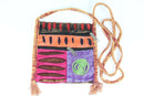 Purple Spiral Cross Body Patchwork Passport Bag
