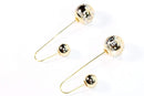 Gold Tone Love Jacket Earrings