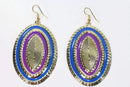 Blue Purple Third Eye Geo Earrings