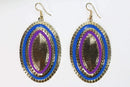 Blue Purple Third Eye Geo Earrings