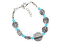 Turquoise Infinity Spiral Charm Bracelet
