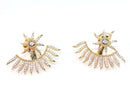 Gold Tone Wish Upon A Star Jacket Earrings
