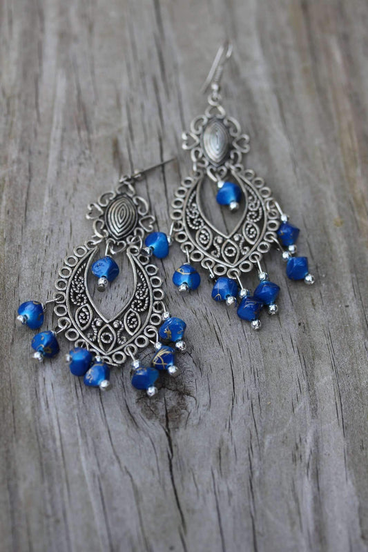 Breezy Skies Scroll Work Style Earrings by Wild Lotus