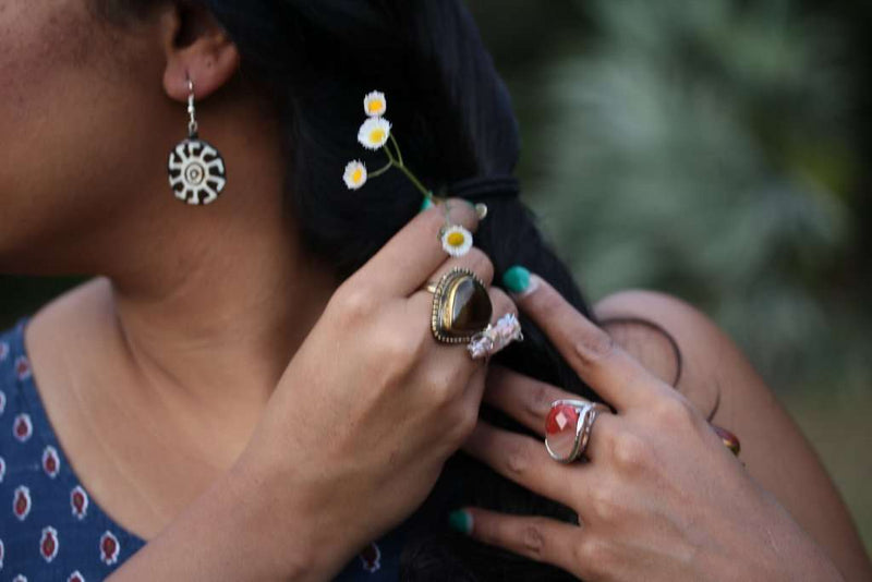 Spiritual Symbols Tribal Bone & Horn Earrings | Wild Lotus