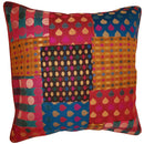 Indian Patchwork Silk Polka Dot Cushion Cover Design Home Accent Furnishing - 16 x 16 | @wildlotusbrand