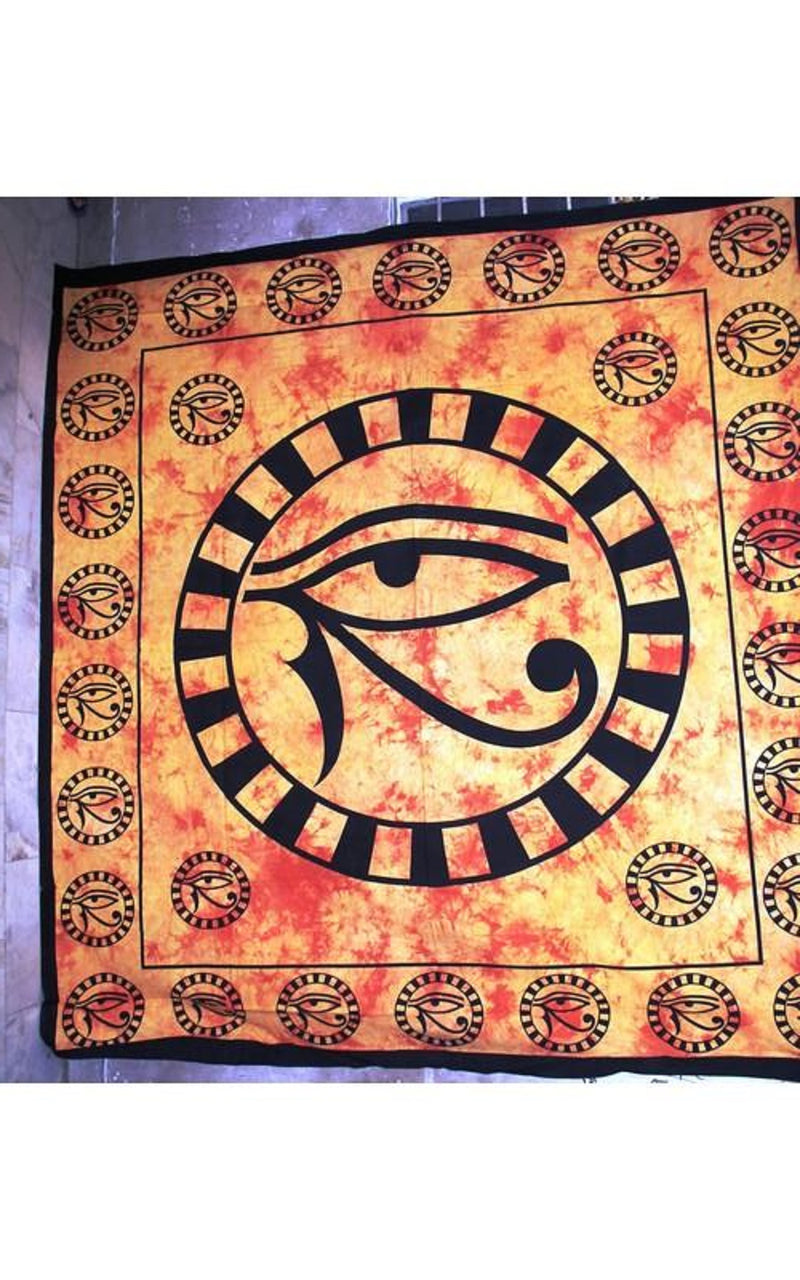 Left Eye of Horus Symbol Cotton Tapestry Wall Hanging | @wildlotusbrand | Wild Lotus®