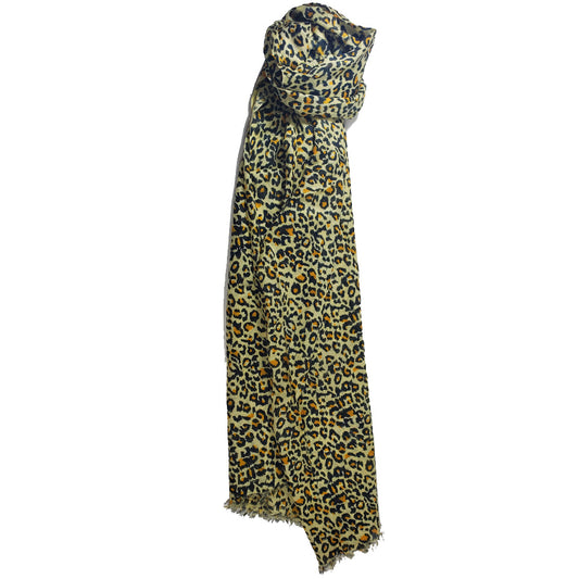 Leopard Print Yellow Scarf | @giftshopwestpalmbeach