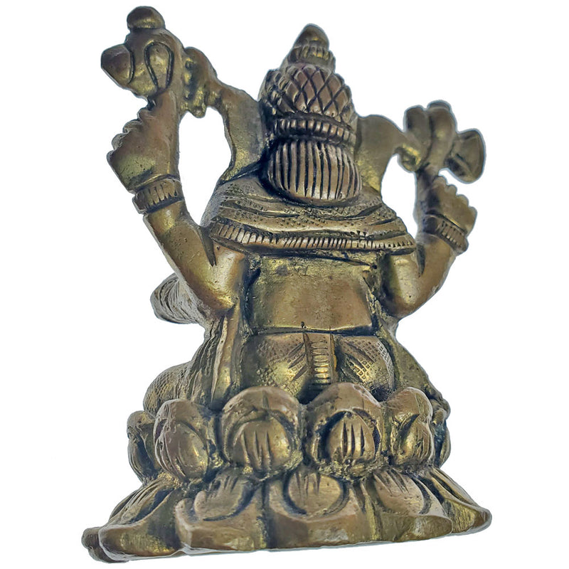 Brass Ganesha Idol Home Decor Statuette Figurine  | Wild Lotus