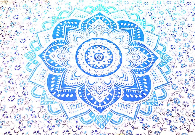 Lotus Star Mandala Design Ombre Wall Tapestry | Wild Lotus® | @wildlotusbrand