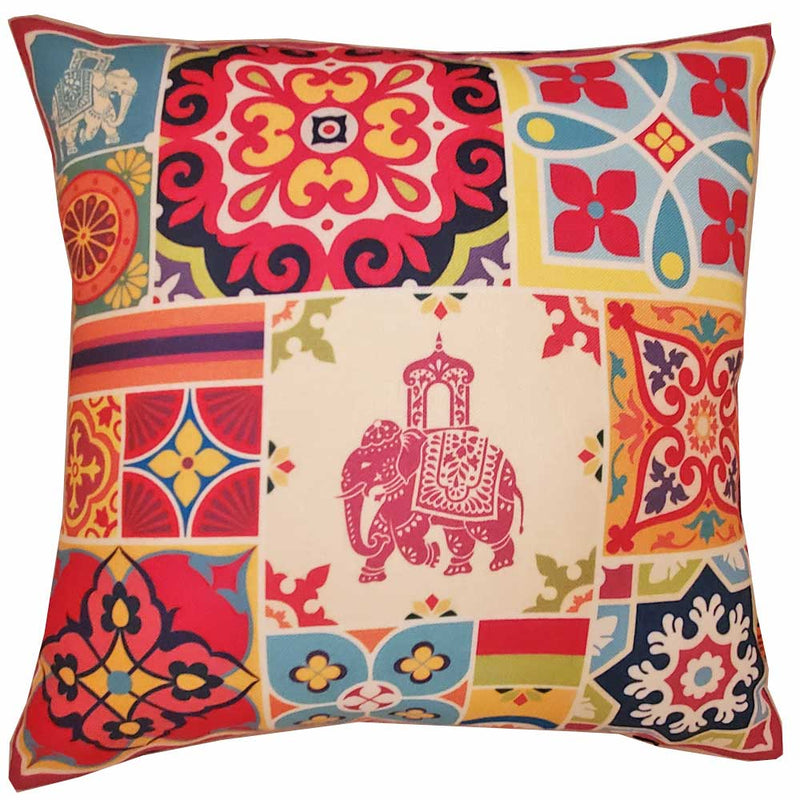 Mandala Design Elephant Indian Cushion Cover Home Accent Furnishing - 16 x 16 | Wild Lotus | @wildlotusbrand