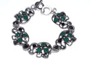 Green Circle Of Elephants Bracelet