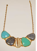 Multi Gemstone Statement Necklace | Wild Lotus® | @wildlotusbrand