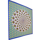 Yellow Geometric Design Peacock Tapestry | Wild Lotus® | @wildlotusbrand | Tapestries Online