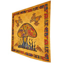 Saffron Psychedelic Mushroom Garden Tapestry | @wildlotusbrand | Wild Lotus® | wildlotusbrand.com