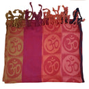 Four-Color Om Meditation Symbol Handwoven Tassel Scarf