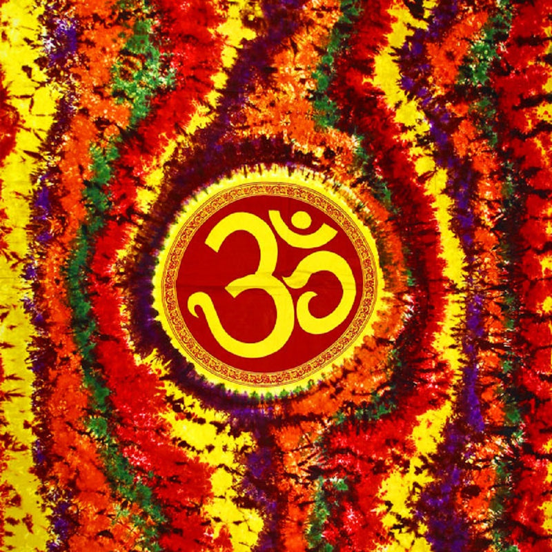 Om Shanti in Tie Dye Tapestry in Double(Full) size | Wild Lotus® | @wildlotusbrand